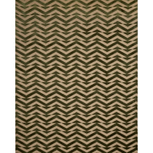 Load image into Gallery viewer, Schumacher Broken Chevron Cut Velvet Fabric 81812 / Olive On Khaki
