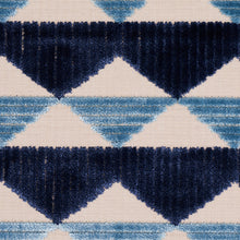 Load image into Gallery viewer, Schumacher Ridge Line Velvet Fabric 81820 / Slate Blue