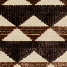 Load image into Gallery viewer, Schumacher Ridge Line Velvet Fabric 81821 / Brown