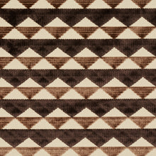 Load image into Gallery viewer, Schumacher Ridge Line Velvet Fabric 81821 / Brown
