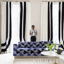 Load image into Gallery viewer, Schumacher Virginia Panel A Fabric 81860 / Black &amp; White