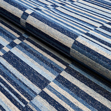 Load image into Gallery viewer, Schumacher Tierra Stripe Fabric 82010 / Blue