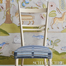 Load image into Gallery viewer, Schumacher Tierra Stripe Fabric 82010 / Blue