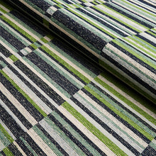 Load image into Gallery viewer, Schumacher Tierra Stripe Fabric 82011 / Green &amp; Blue