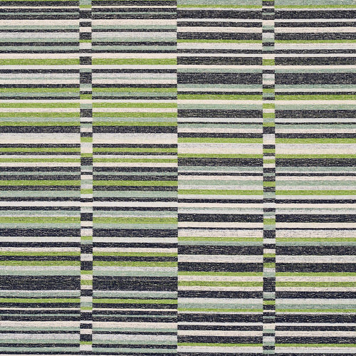 Schumacher Tierra Stripe Fabric 82011 / Green & Blue