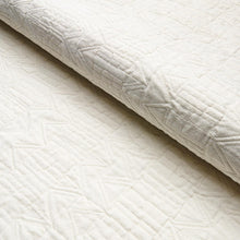 Load image into Gallery viewer, Schumacher Bizantino Quilted Weave Fabric 82021 / Ivory
