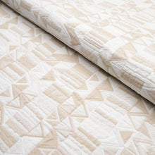 Load image into Gallery viewer, Schumacher Bizantino Quilted Weave Fabric 82022 / Natural