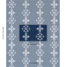Load image into Gallery viewer, Schumacher Nadira Embroidery Fabric 82070 / Indigo