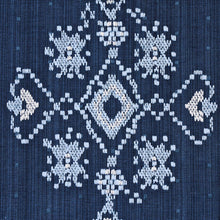 Load image into Gallery viewer, Schumacher Nadira Embroidery Fabric 82070 / Indigo