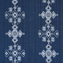 Load image into Gallery viewer, Schumacher Nadira Embroidery Fabric 82070 / Indigo