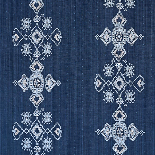 Schumacher Nadira Embroidery Fabric 82070 / Indigo