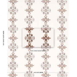 Cutting Fee for  Schumacher Nadira Embroidery Fabric 82071 / Cocoa