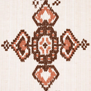 Cutting Fee for  Schumacher Nadira Embroidery Fabric 82071 / Cocoa
