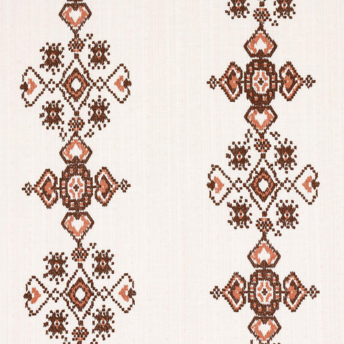 Cutting Fee for  Schumacher Nadira Embroidery Fabric 82071 / Cocoa
