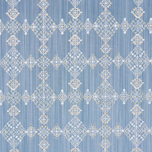 Schumacher Kalindi Embroidery Fabric 82080 / Denim