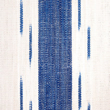 Load image into Gallery viewer, Schumacher Mirza Ikat Stripe Fabric 82110 / Blue On Natural