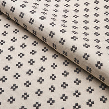 Load image into Gallery viewer, Schumacher Thandie Embroidery Fabric 82120 / Carbon On Natural