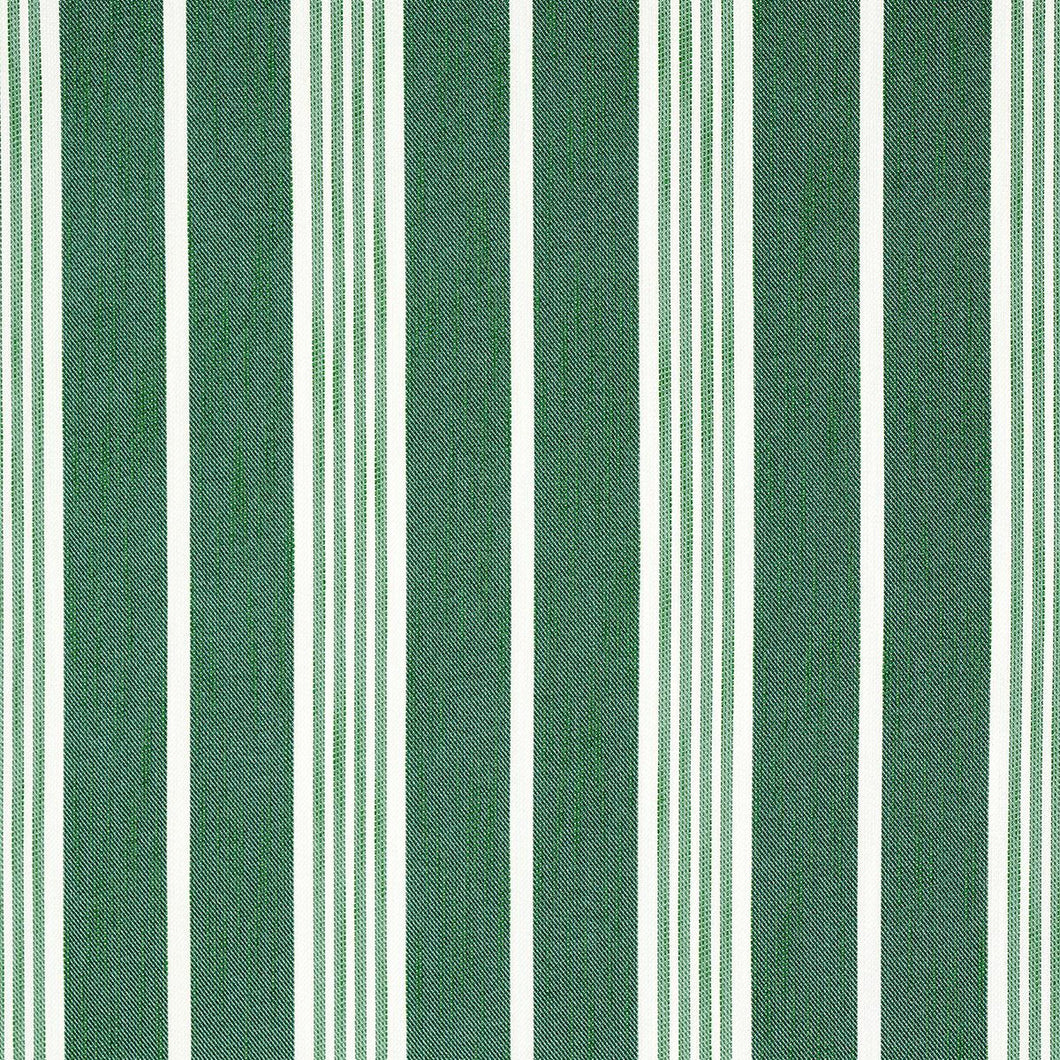 Schumacher Hampton Stripe Indoor/Outdoor Fabric 82302 / Emerald