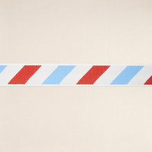 Load image into Gallery viewer, Schumacher Airmail I Indoor/Outdoor Tape Trim 82420 / Red And Blue