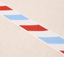 Load image into Gallery viewer, Schumacher Airmail I Indoor/Outdoor Tape Trim 82420 / Red And Blue