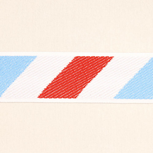 Schumacher Airmail I Indoor/Outdoor Tape Trim 82420 / Red And Blue