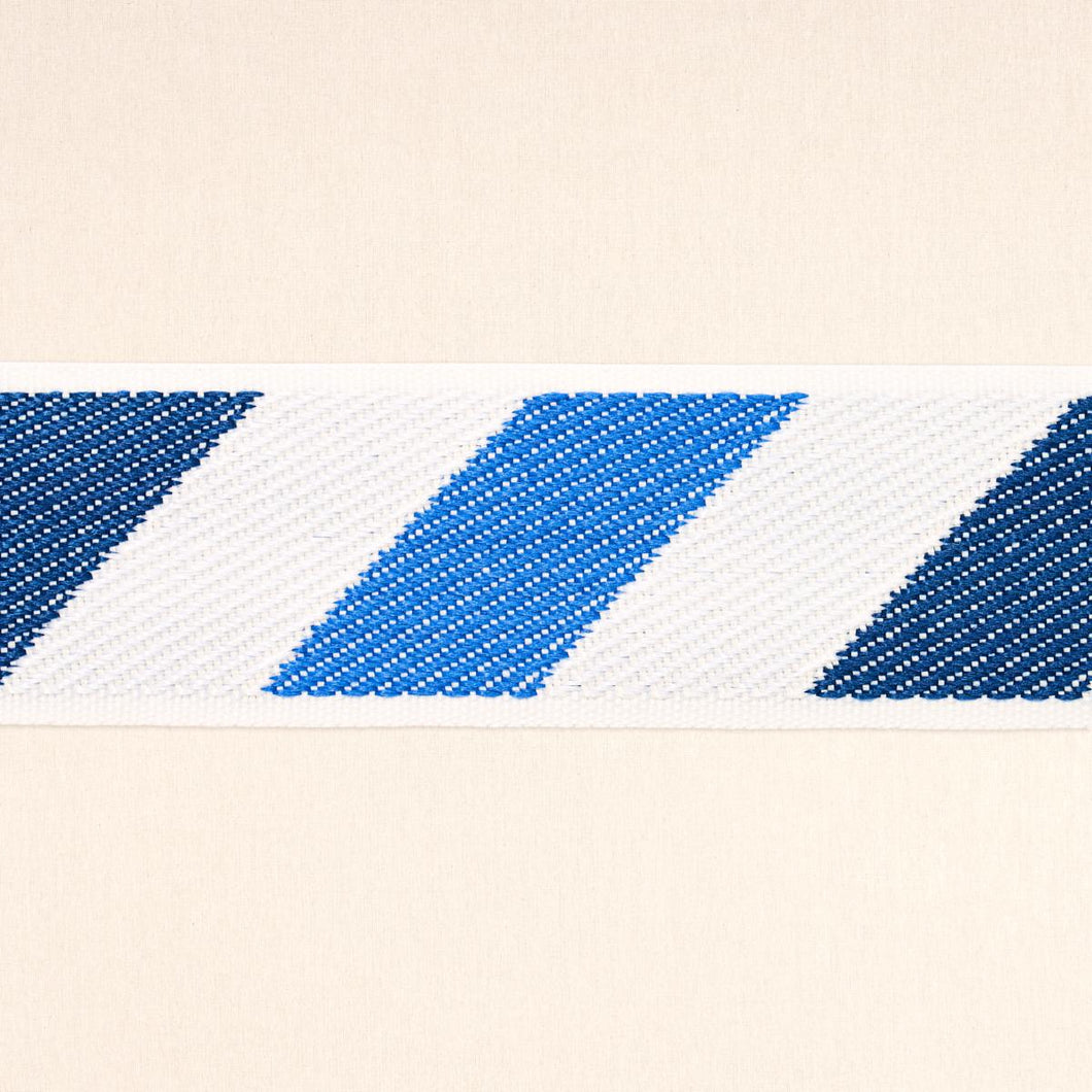 Schumacher Airmail I Indoor/Outdoor Tape Trim 82421 / Blue And Blue