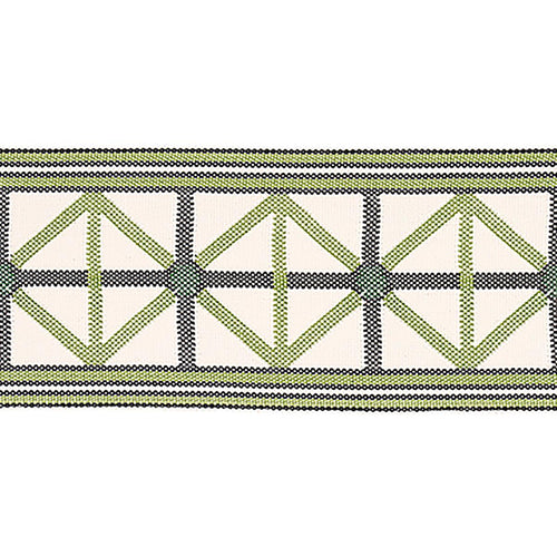 Schumacher Napoleon Indoor/Outdoor Tape Trim 82461 / Moss