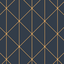 Load image into Gallery viewer, Schumacher Diamonds Wallpaper 8804 / Navy And Gold
