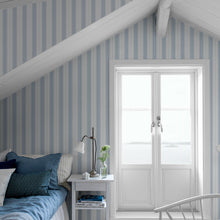 Load image into Gallery viewer, Schumacher Hamnskär Stripe Wallpaper 8875 / Blues