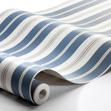 Load image into Gallery viewer, Schumacher Sandhamn Stripe Wallpaper 8885 / Blue
