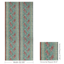 Load image into Gallery viewer, Lee Jofa Bongol Print Fabric / Aqua