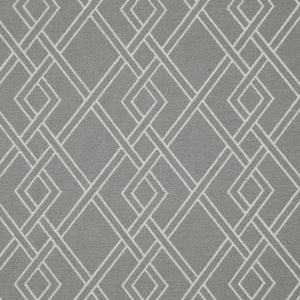 Alton Gray Geometric Upholstery Fabric / Silver
