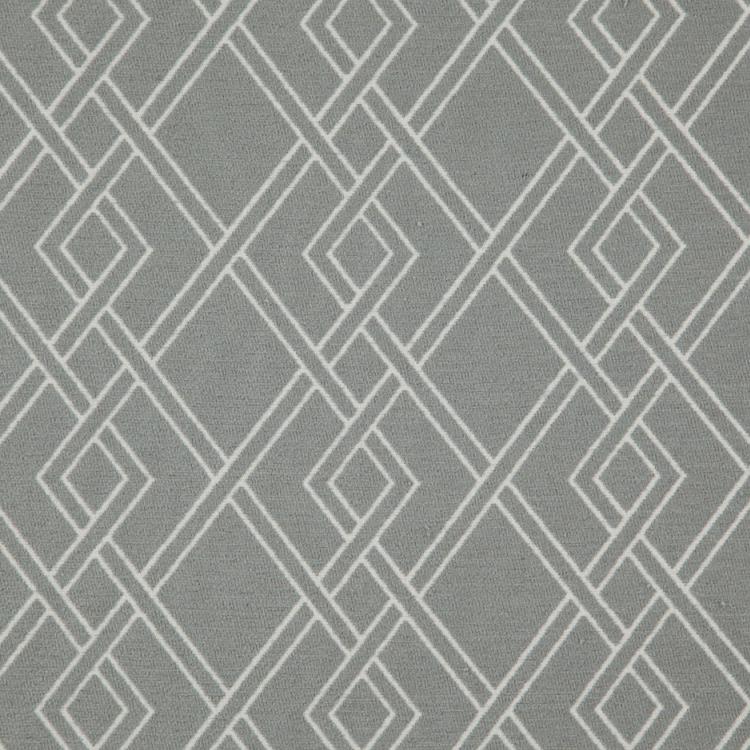 Alton Gray Geometric Upholstery Fabric / Silver