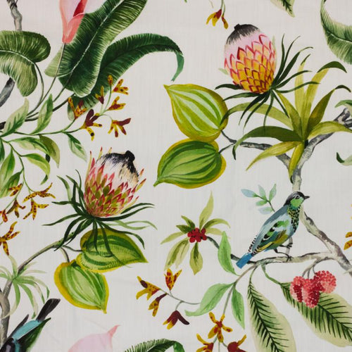 Cotton Floral Botanical Tropical Drapery Fabric / Leaf RMIL17