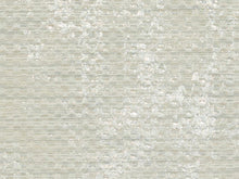 Load image into Gallery viewer, Cotton Poly Hand Printed Ivory Off White Silver Metallic Textured Woven Drapery Fabric