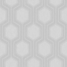 Load image into Gallery viewer, Schumacher Graphic Hexagon Wallpaper 9306 / Grey