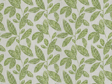 Load image into Gallery viewer, Cream Green Botanical Leaves Water &amp; Stain Resistant Cotton Upholstery Drapery Fabric