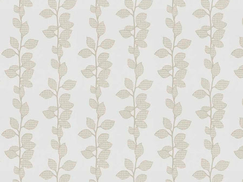 Off White Embroidered Botanical Cream Drapery Fabric