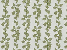 Load image into Gallery viewer, Off White Embroidered Botanical Green Drapery Fabric