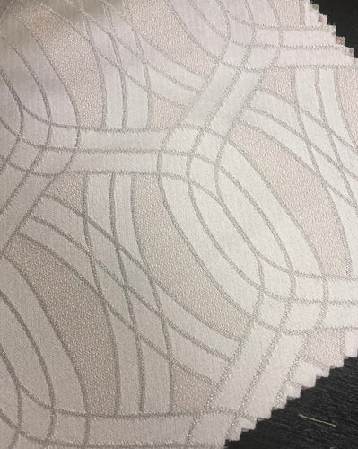 3 Colorways Art Deco Drapery Upholstery Fabric Blush Gray Green