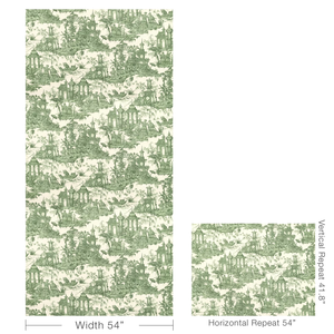 Lee Jofa Pagoda Toile Fabric / Forest