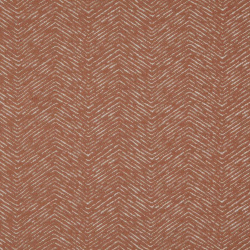 Strand Rusty Red Brown Chevron Upholstery Fabric / Canyon