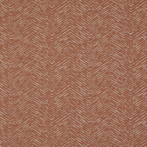 Strand Rusty Red Brown Chevron Upholstery Fabric / Canyon