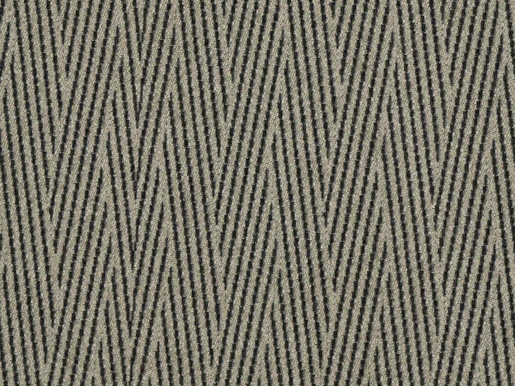 Alta Stain Repellent Grey Black Chevron Upholstery Fabric