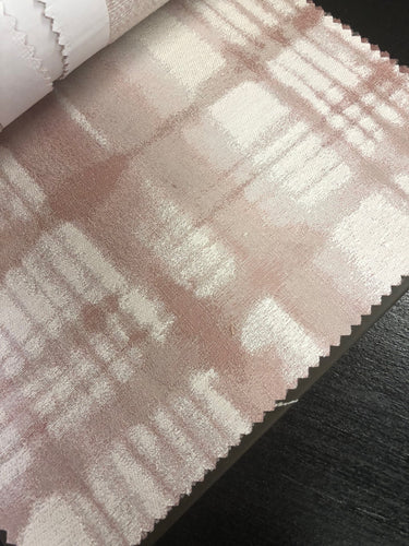 4 Colorways Abstract Plaid Geometric Upholstery Drapery Fabric Blush Gray Green Blue