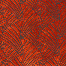 Load image into Gallery viewer, 6 Colors Art Deco Cut Velvet Upholstery Fabric Rusty Red Beige Blue Gray Black / RMIL14