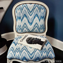 Load image into Gallery viewer, SCHUMACHER VALKYRIE FLAME STITCH FABRIC / DELFT