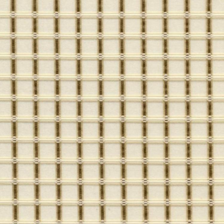 Amalfi Stripe Beige Geometric Plaid Sheer Drapery Fabric