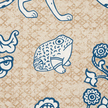 Load image into Gallery viewer, SCHUMACHER ANIMALIA FABRIC / BLUE &amp; NATURAL