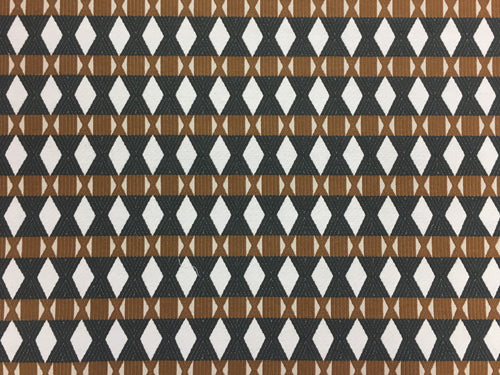 Robert Allen Mali Stripe African Tribal Ethnic Geometric Brown Charcoal Gray Off White Upholstery Fabric